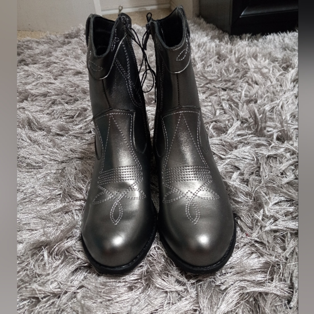 Rampage Silver Heel Boots